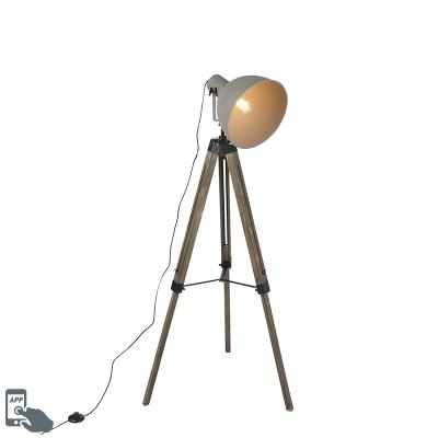 China Contemporary Nordic WD-6719 Wooden Tripod Floor Position Lamp For Living Room Designer Home Floor Lamp for sale