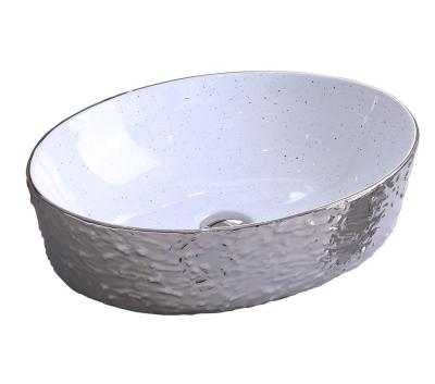 China Luxury Silver Bathroom Sanitary Accessories Wash Basin Ware Sink Rose Gold Wash Basin for sale