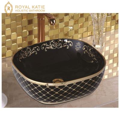 China Customized ceramic washbasin washbasin for golden dragon brand, square washbasin for sale