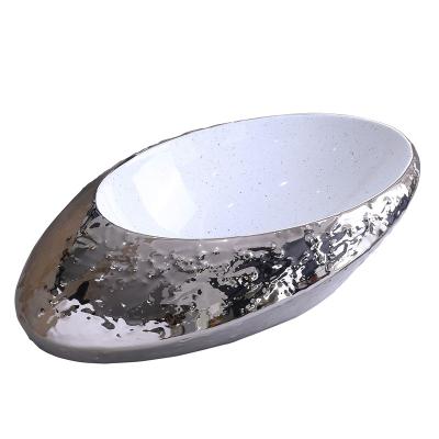 China Well Selling Wash Basin Above Countertop Silver Plating Wash Basin for sale