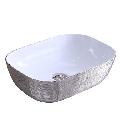 China Wash Basin Sink Art Basin China Bathroom Hand Gold Plated Wash Sink for sale