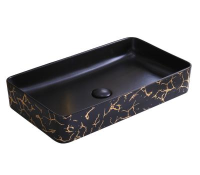 China Branded Wash Basin Sanitary Ware , OEM Black And White Ceramic Basin for sale