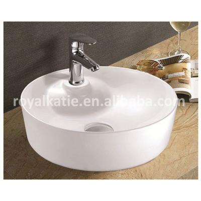 China Modern Square Shape Ceramic Sink Table Top White Hand Basins For Bathrooms for sale