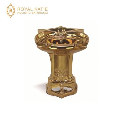 China Lavatory Philippines Gold Basin Pedestal for sale