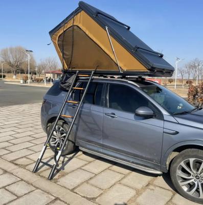 China Customizable 4-Season Waterproof Canvas Car Top Tent Aluminum Alloy for sale