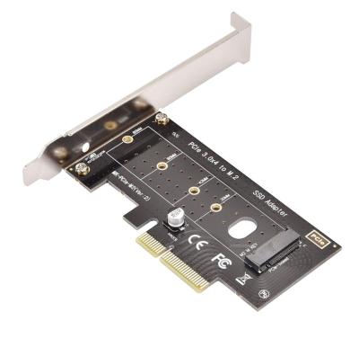 China Aluminum pcie 3.0 x4 to M2 NGFF 2260 2242 2230 SSD Adapter M Key B+M Key 2280 for sale