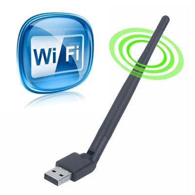 China Wifi Adapter 7601 Desktop Wireless 5Dbi Network Card With Long Antenna for sale