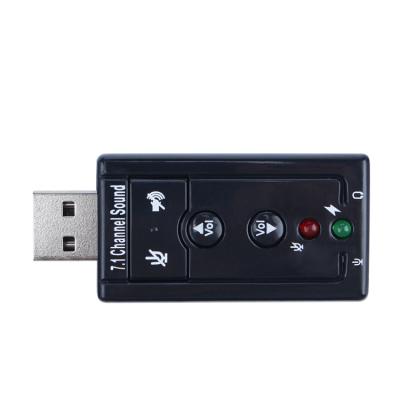 China USB 7.1 Sound Card Interface PC Audio Sound Card Computer Audio Card Amplify Adapter For PC Laptop for sale