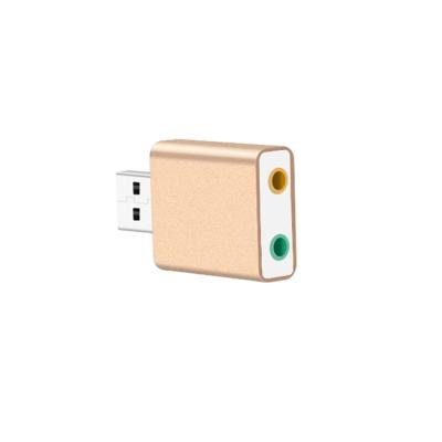 China Order Less Hot Selling 7.1 Channel USB Virtual Color External Sound Card Adapter For Laptop And MAC for sale