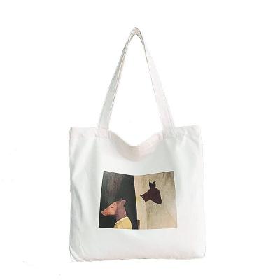 China Wholesale Fashion Cheap Price Custom Logo Canvas Tote Bag Cotton School Bag For Girls for sale