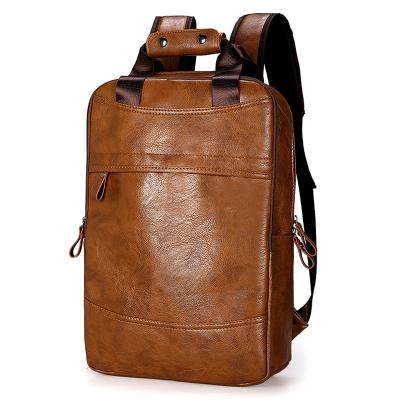 China Hot-selling anti-theft waterproof men laptop school bag leather laptop bags backpack custom logo for sale