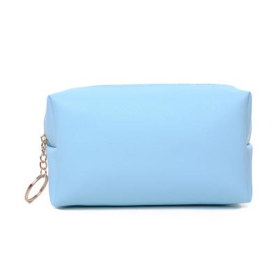 China Fashion Cosmetic Bag Toiletry Bag Portable Large Capacity Square Leather Storage Bag for sale