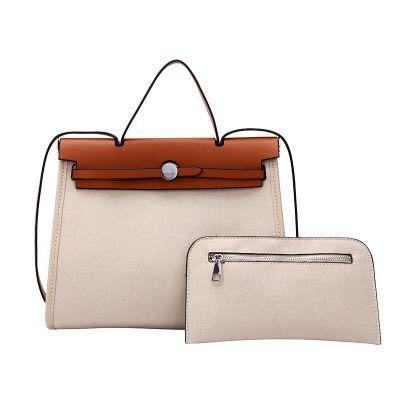 China Fashion Canvas Fashion Large Capacity Bag Simple Women Briefcase Handbag for sale