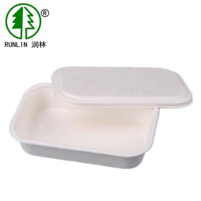 China Disposable Microwave Thermoforming Eco - Friendly Sugar Cane Bagasse Food Container for sale