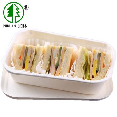 China Disposable Biodegradable White Color Bagasse Microwavable Food Boxes for sale