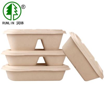 China Disposable Biodegradable Bamboo Fiber Pulp Molds For Food Packaging for sale