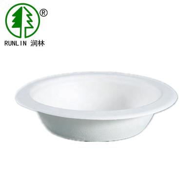 China Disposable Home Compostable Bagasse Pulp Sustainable White Salad Bowl for sale