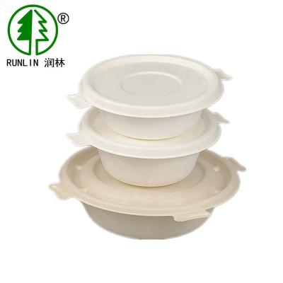 China Various Size Factory Disposable Biodegradable Fiber Pulp Molding Bowls for sale