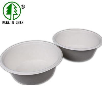 China Disposable Biodegradable Bagasse White Paper Dinner Dessert Bowls for sale