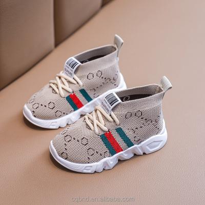 China Autumn Boys And Girls Socks Breathable Flying Knitting Socks Baby Toddler Kids Sneaker Breathable Sports Shoes for sale