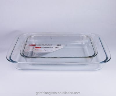 China Sustainable Top Popular Rectangular Glass Baking Dish , Glass Mold For Oven for sale