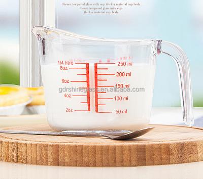 China Disposable measuring pyrex glass milk jug and novelty tempered glass bowl for sale