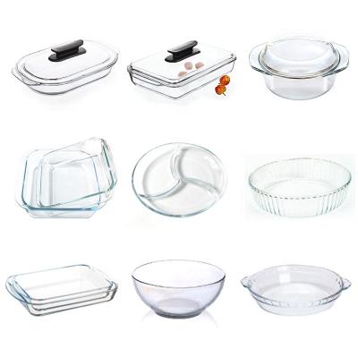 China Clear Glass Oven Dish Basics Amazon Dish Baking Set, Glass Baking Trays, Casserole Dish Baking Set for sale