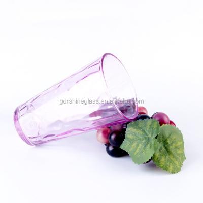 China Hot Selling 16OZ Eco-friendly Colored Pressed Glass Tumbler, Drinking Glass Mug With Customize Color for sale