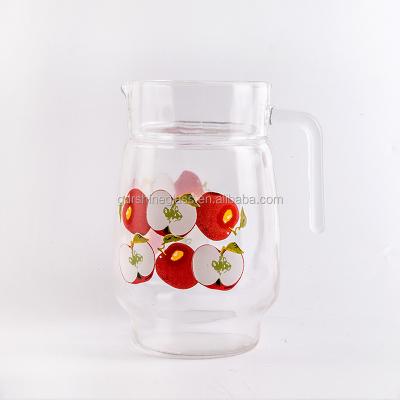 China New Arrival 7pcs Minimalist Glass Drinking Water Set Glass Pitcher With Patterns for sale