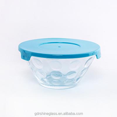 China Sustainable Glass Punching Bowl / Round Bowl With Lid for sale