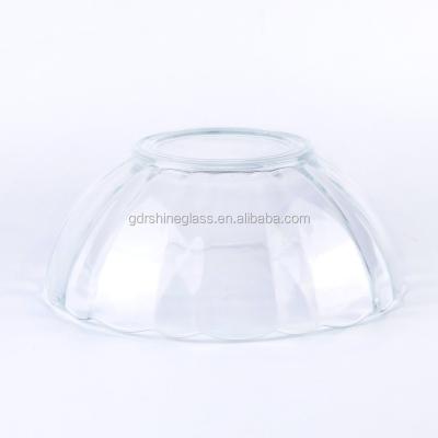 China Viable large clear glass salad bowl/colorful fruit bowls for sale