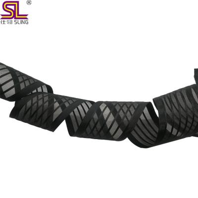 China Viable in pure polyester running black stripe ribbon for sale for sale