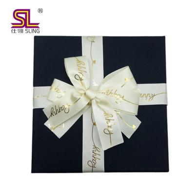 China Customized Gift Wrapping Factory Party Wedding Festival Grosgrain/Adjustable Luxury Satin Gift Box Ribbon Bows for sale