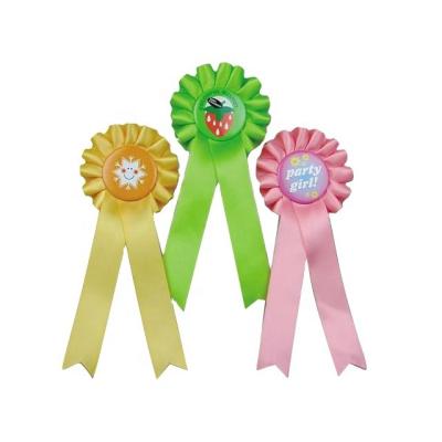 China Wholesale Custom Single Face Ribbon Rosette For Horse Show Award Horse Rosette for sale