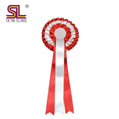 China Rosette For Horse Show posed by three viable wholesale white and red for sale