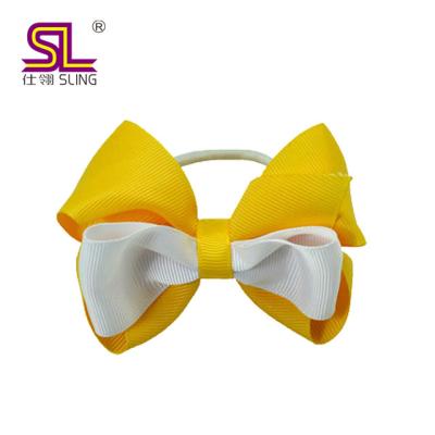 China Sweet Girls Hair Bows Made By 100% Polyester Ribbon for sale