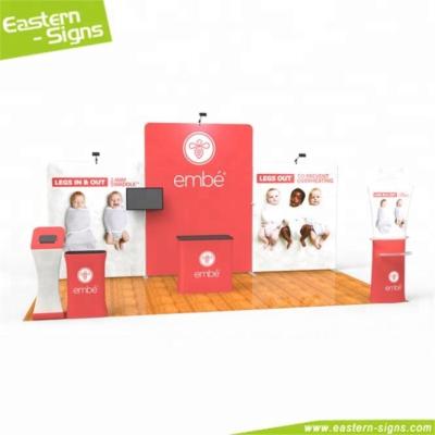 China New Design Portable Aluminum Polyester Display Free Standing Booth Exhibit Display for sale