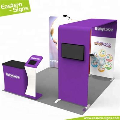 China Customized Design Polyester Portable Aluminum Trade Show Floor POS Booth Booth 10x10 for sale