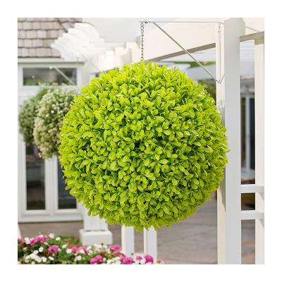 China Indoor Outdoor Artificial Grass Topiary Leaf Garden Decoration Q91 Plant Plastic Ball For Wedding Centerpieces for sale