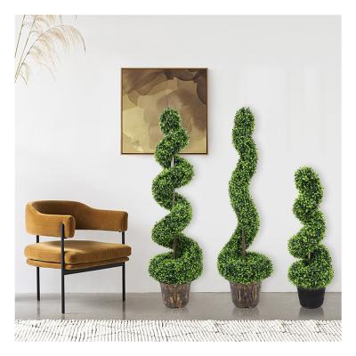 China PZ-1-47 Hot Selling Large Indoor Outdoor Natural Plastic Bonsai Plant Decoration Artificial Topiary Green Grass Tree For Home Decor for sale