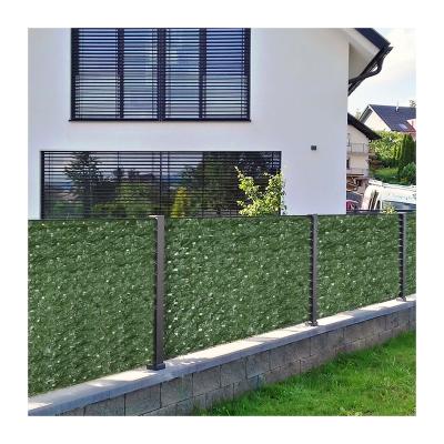 China Easily Assembled Roll XP-LB-6 Natural PVC Green Leaf Artificial Green Wall Panel With Variegated Foliage Faux Privacy Garden Fence for sale