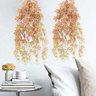 China CTT-3-1 Indoor Outdoor Plant Garland Greenery Wall Plastic Green Leaf Branches Ivy Hanging Vines Decorative Artificial Green for sale