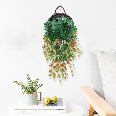 China CTT-3-9 Indoor Outdoor Decoration Artificial Plants Store Home Decorative Faux Green Artificial Ivy Leaves Vine Ceiling Wall Hanging For Wall Decor for sale