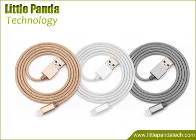 China Good Quality Metal iPhone 5 USB Data Transfer Cable USB Charging Cable Nylon Braided for sale