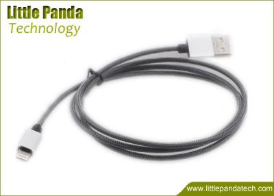 China Silver Plated Aluminum USB Data Cable MFI Certified Lightning USB Cable Nylon Braided Cables for sale