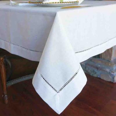 China Durable Pure Linen Wedding Table Cloth Traditional Solid Color Tablecloth for sale