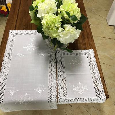 China Durable Easter Cotton Crochet Lace Border Embroidery Tablecloth for sale