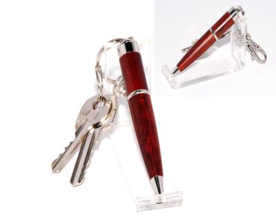 China Rosewood twist ball pen with key chain for sale