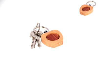 China Bi-wood Apple shape key chain for sale