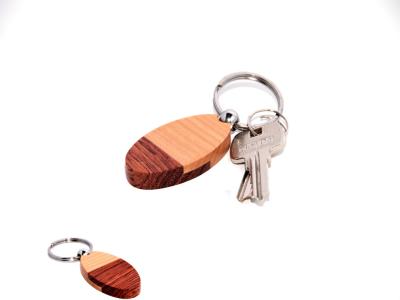 China Bi-wood oval key chain for sale